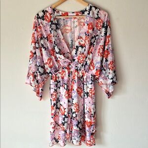 Pink Lily Floral Print Dress